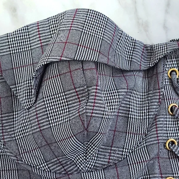 NWT Anthropologie Plaid Corset Top - Women's Size Large - Picture 3 of 9